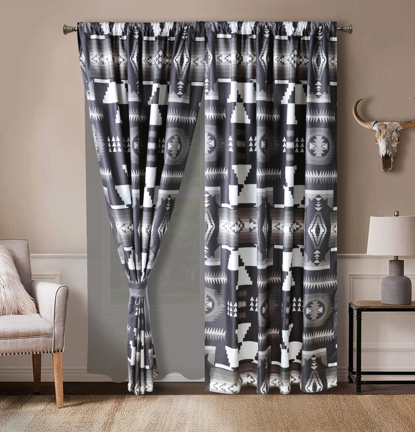 Grey Southwest Curtain Set