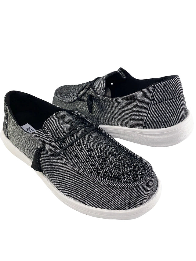 Not Rated Gray Slip On Shoes