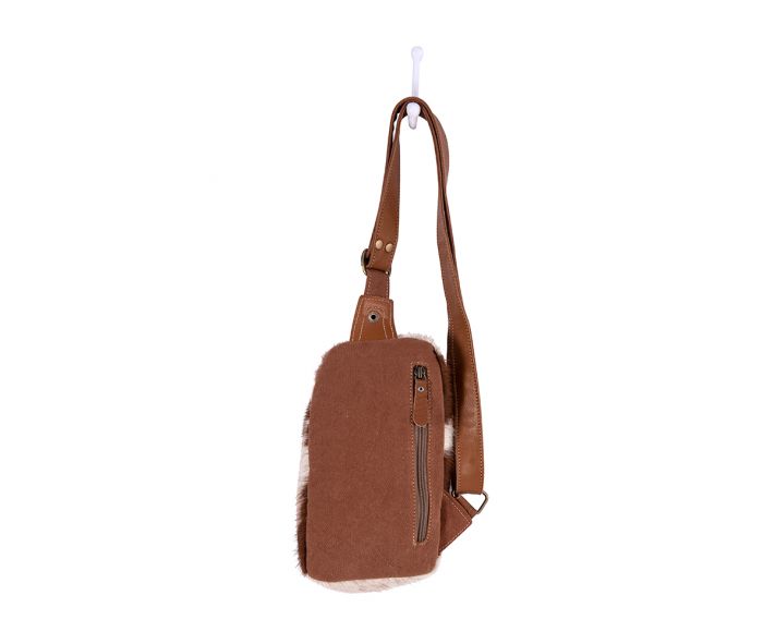 Myra Robnette Ranch Fanny-Pack Bag in Caramel & White
