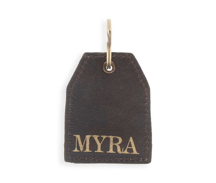 Myra Prickly Pear Party Hand-tooled Leather Key Fob