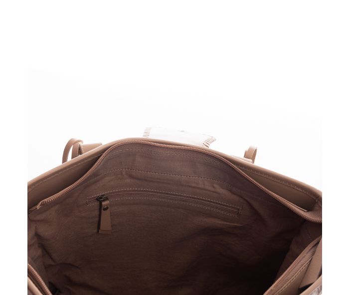 Myra Carrington Club Leather And Hairon Bag in Brown & White Hide