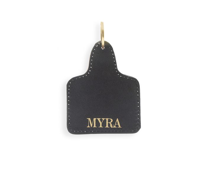 Myra Desert Spring Hand-tooled Leather Key Fob