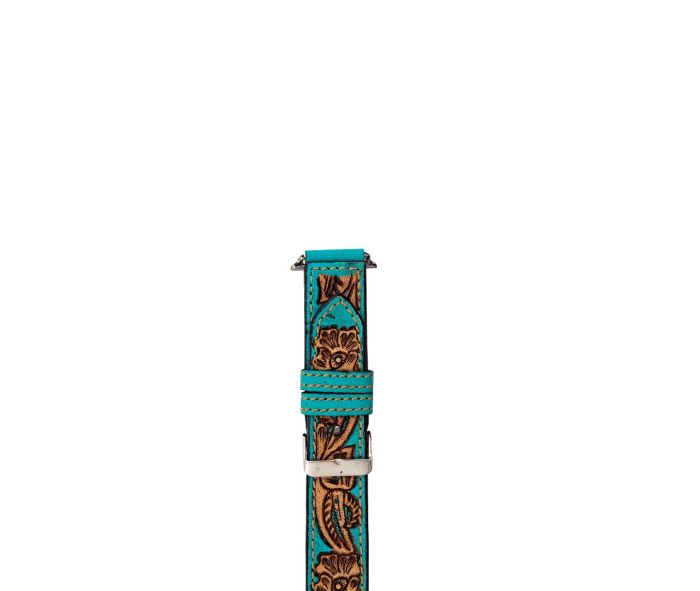 Myra Open Sky Hand-tooled Leather Watchband