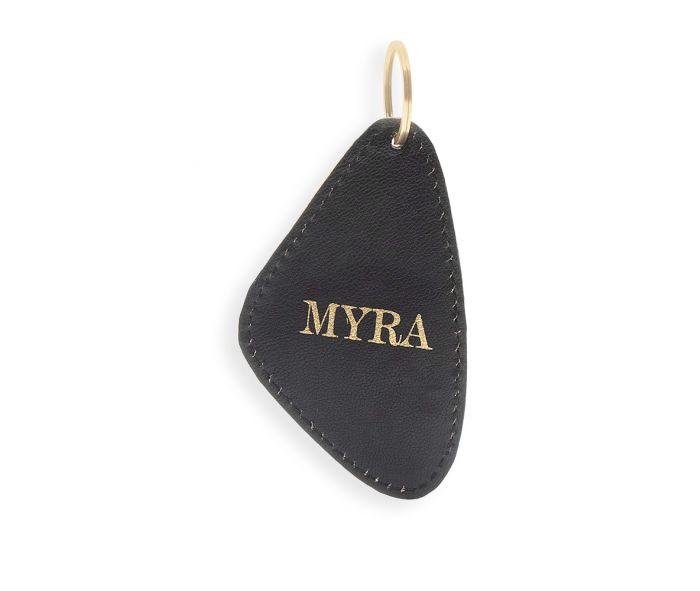 Myra The Red Spade Hand-tooled Leather Key Fob