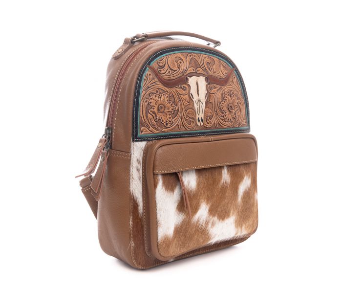 Myra Steer Creek Hand-Tooled Bag