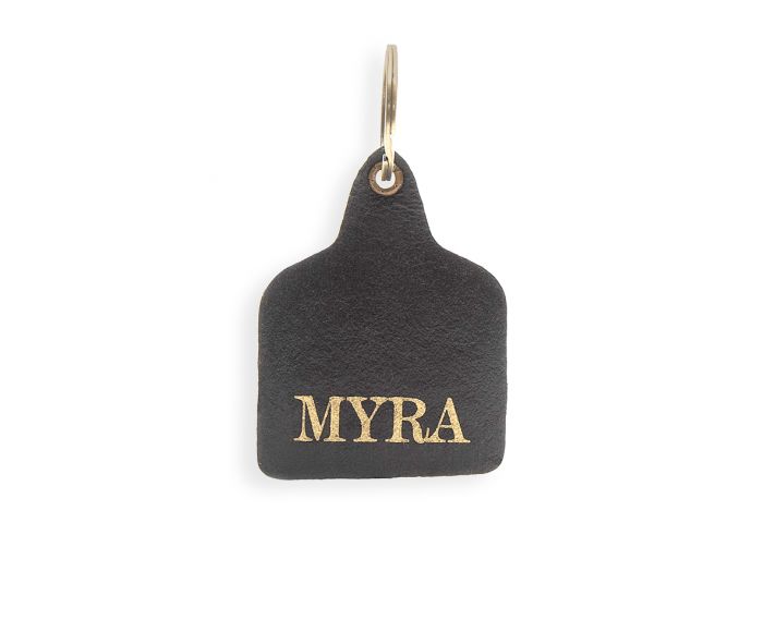 Myra Twilight's First Bloom Hand-tooled Leather Key Fob