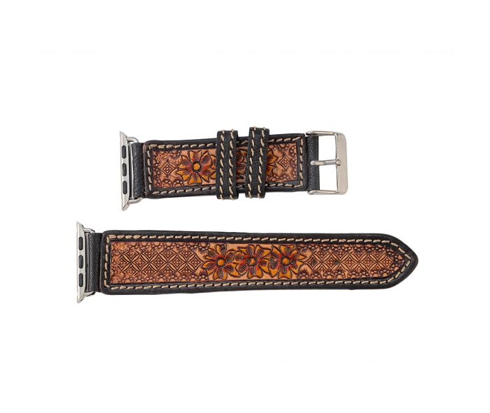 Myra Tyler Springs Hand-tooled Leather Watchband
