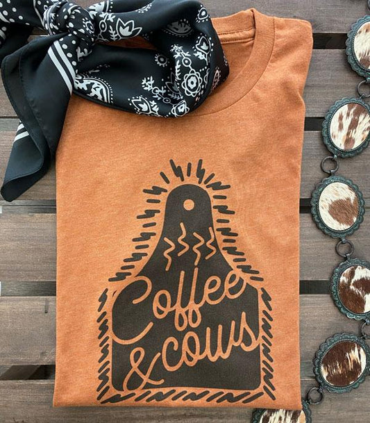 Coffee Cows Vintage Short Sleeve Tshirt