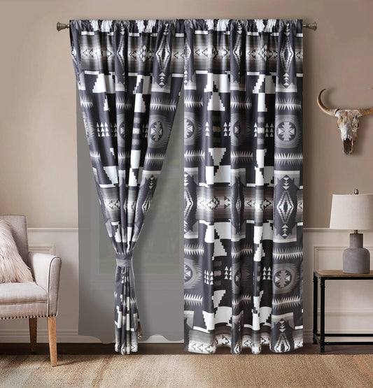 Grey Southwest Curtain Set