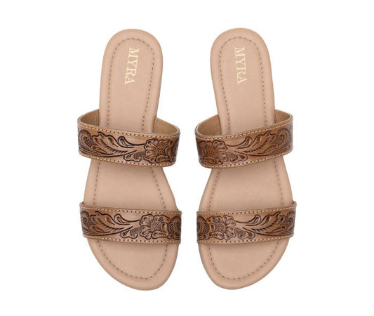 MyraTerra Trails Hand Tooled Sandals
