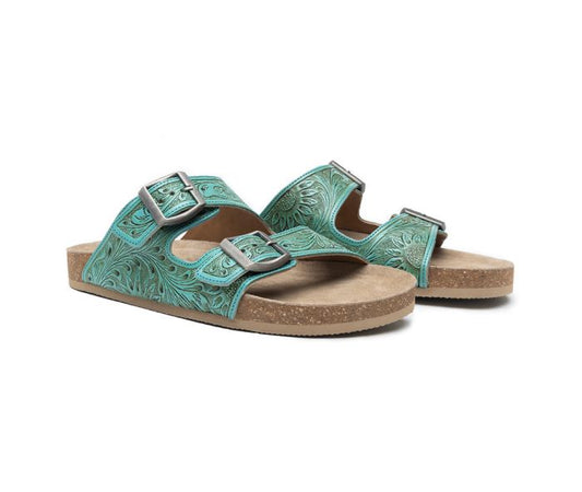 Myra Verdent Ranges Hand Tooled Sandals