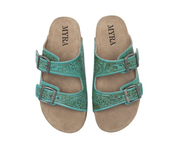 Myra Verdent Ranges Hand Tooled Sandals