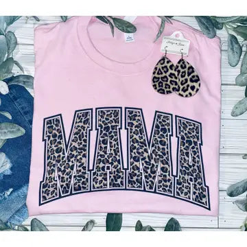 Pink Leopard Mama (T-Shirt)