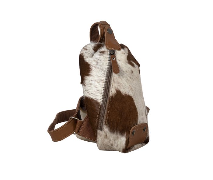 Myra Robnette Ranch Fanny-Pack Bag in Caramel & White