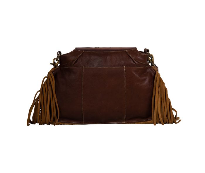 Myra Classic Country Fringed Hand-Tooled Bag