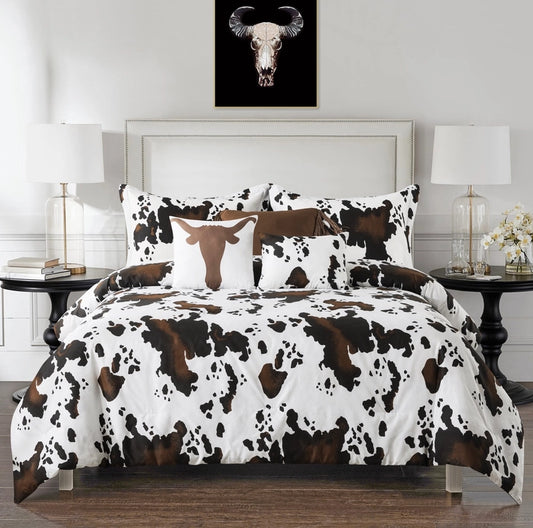 Cowprint 6pc Comforter Set