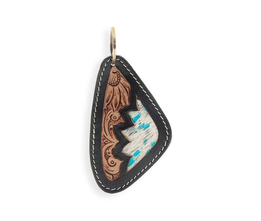 Myra Darlene Peak Hand-tooled Leather Key Fob