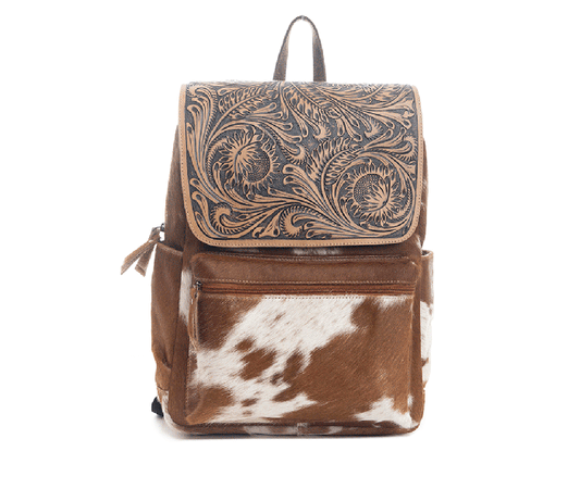 Myra Hillside Creek Hand-Tooled Bag