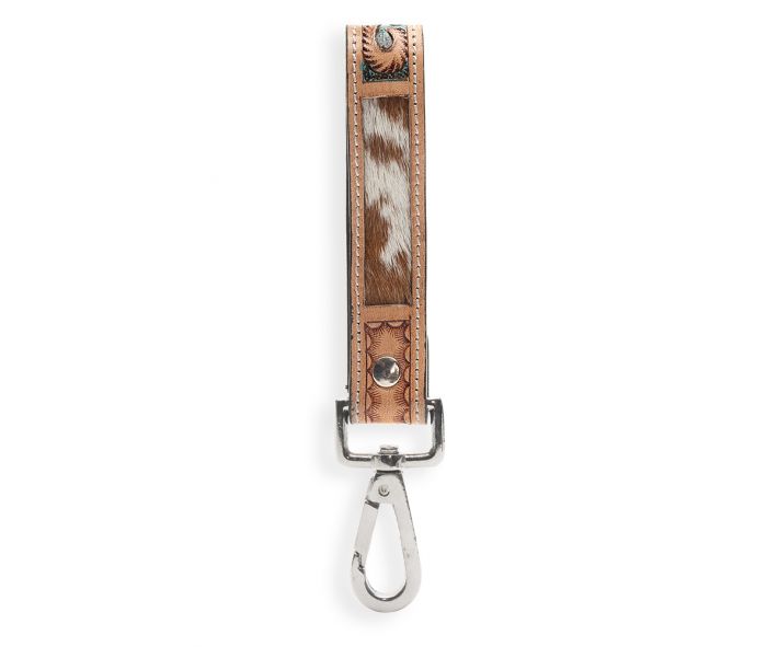 Myra Jackstone Hand-tooled Leather Key Fob