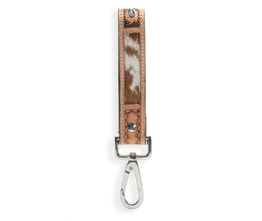 Myra Jackstone Hand-tooled Leather Key Fob
