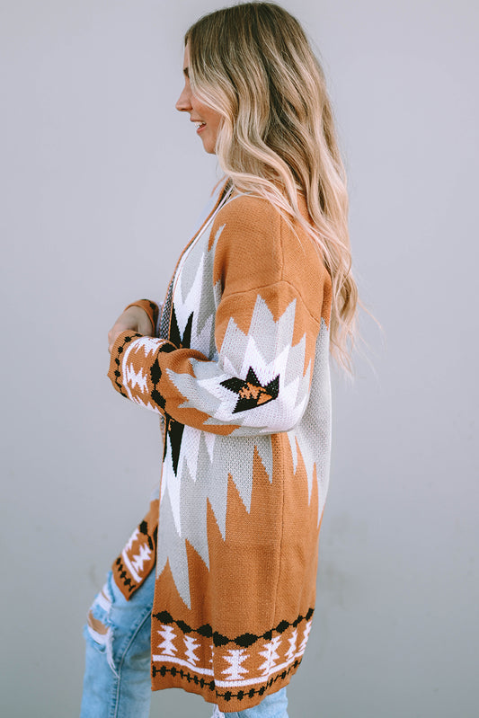 Gold Aztec Cardigan