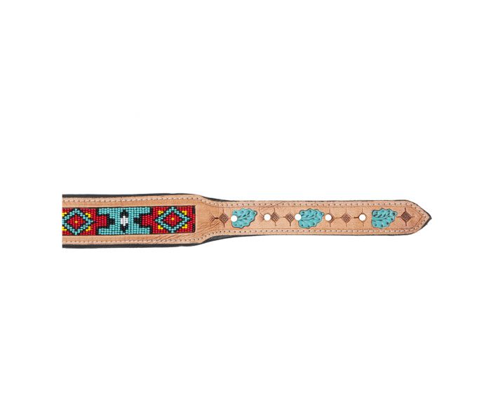Myra Poppy of the Plains Hand-tooled Dog Collar