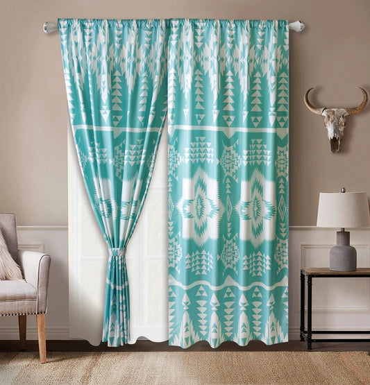 Turquoise Curtain Set