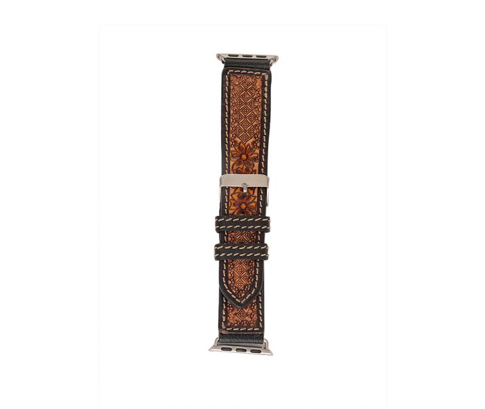 Myra Tyler Springs Hand-tooled Leather Watchband
